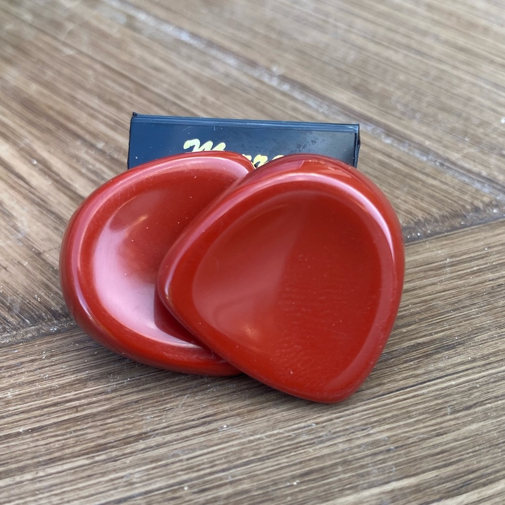 Brick red vintage stud earrings 80s deadstock